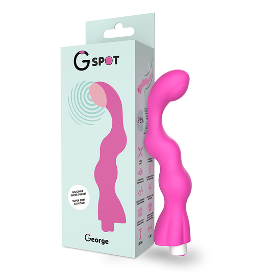 VIBRADOR DE GOMA ROSA GEORGE - PUNTO G