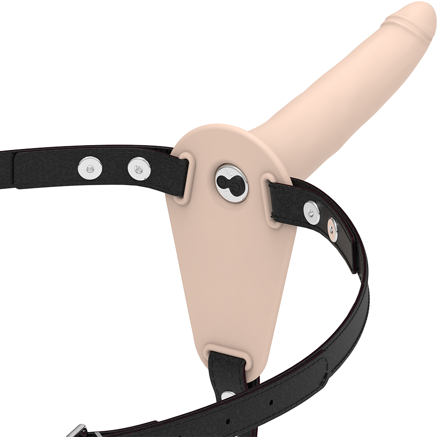 ARNÉS FETISH SUBMISSIVE - VIBRADOR DE SILICONA DE 15 CM