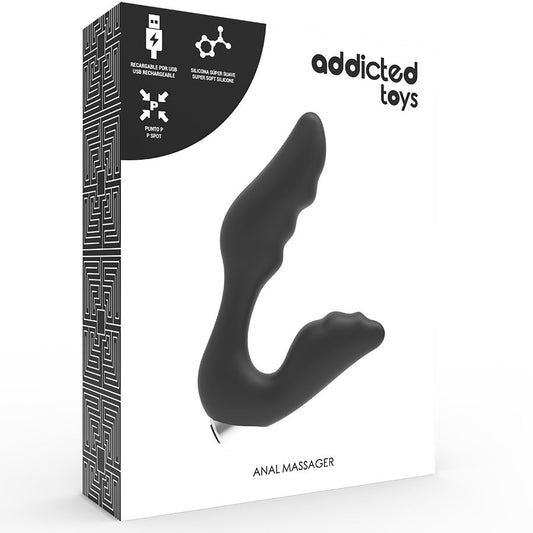 ADDICTED TOYS - VIBRADOR PROTÉSICO RECARGABLE MODELO 6 - NEGRO