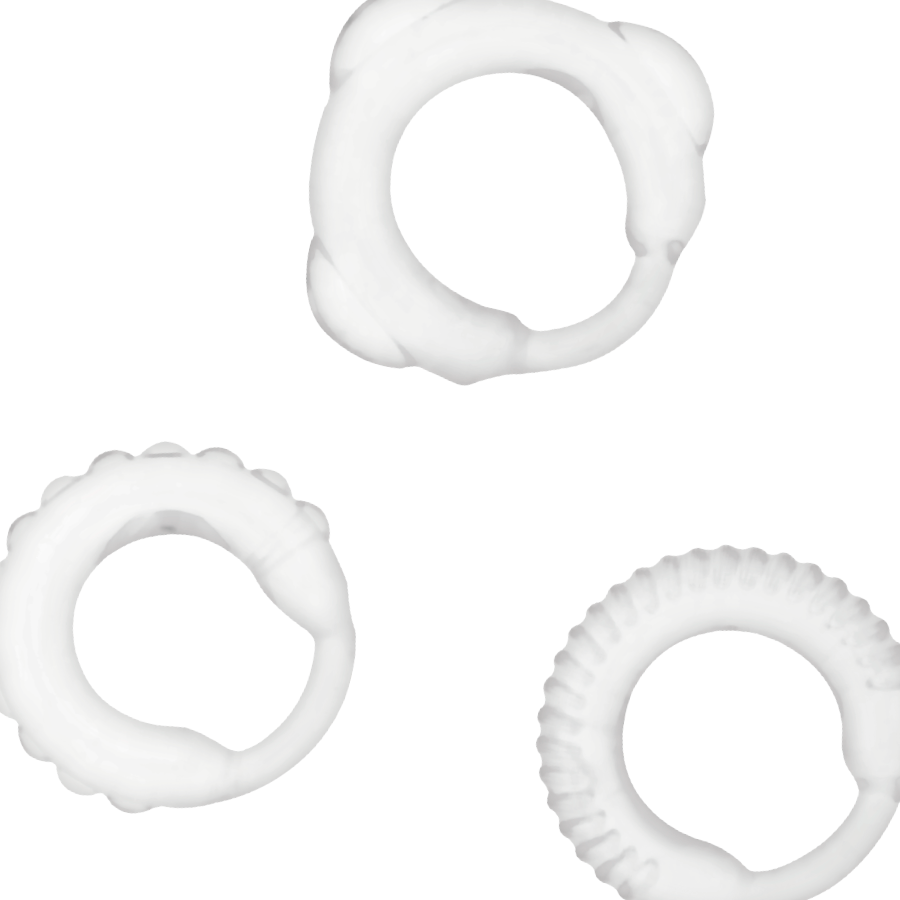 JUGUETES ADICTO - JUEGO DE ANILLOS EN C TRANSPARENTES