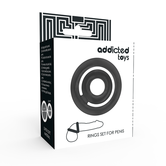 JUGUETES ADICTO - POTENZ - ANILLO C PARA EL PENE NEGRO