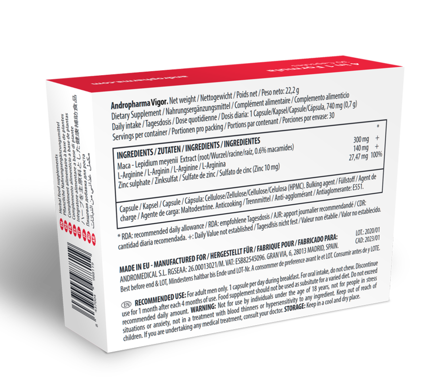 ANDROPHARMA VIGOR - LIBIDO INCREASE SUPPLEMENT