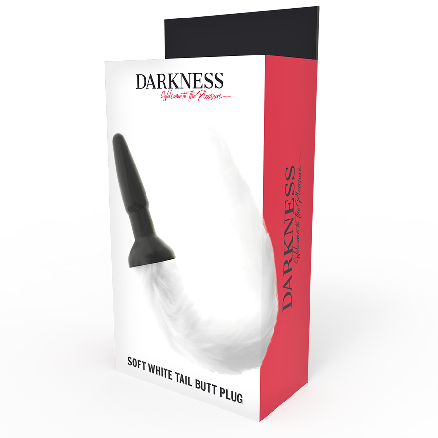 DARKNESS - TAPÓN ANAL DE SILICONA CON COLA BLANCA