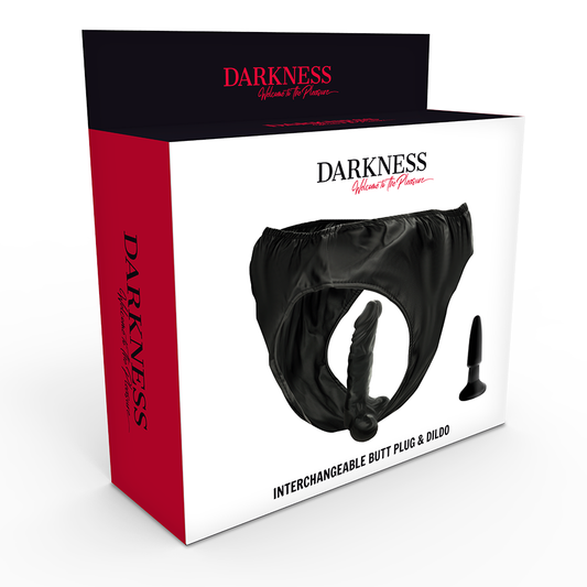 DARKNESS - PANTALÓN CON PLUG Y VIBRADOR INTERCAMBIABLE