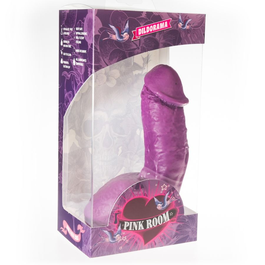 SALA ROSA - DILDO REALISTA ELIAN MORADO 17,5 CM