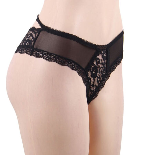 QUEEN LINGERIE - BRAGUITAS DE ENCAJE FLORAL S/M