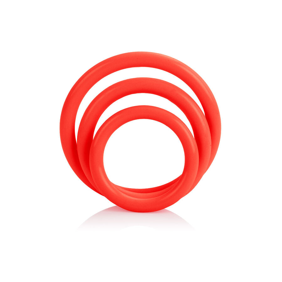 CALEXOTICS - JUEGO DE 3 ANILLOS ROJOS