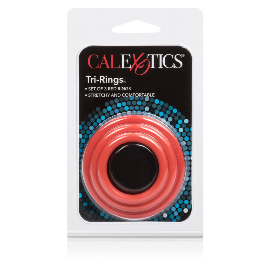 CALEXOTICS - JUEGO DE 3 ANILLOS ROJOS