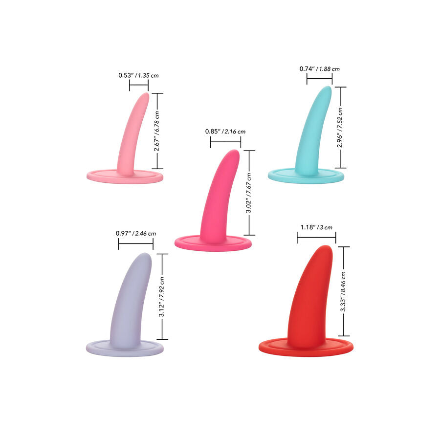CALEXOTICS - KIT DE 5 DILATADORES VAGINALES O ANALES MULTICOLOR