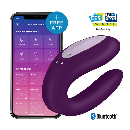 SATISFYER - DOBLE JOY CON APP NEGRO