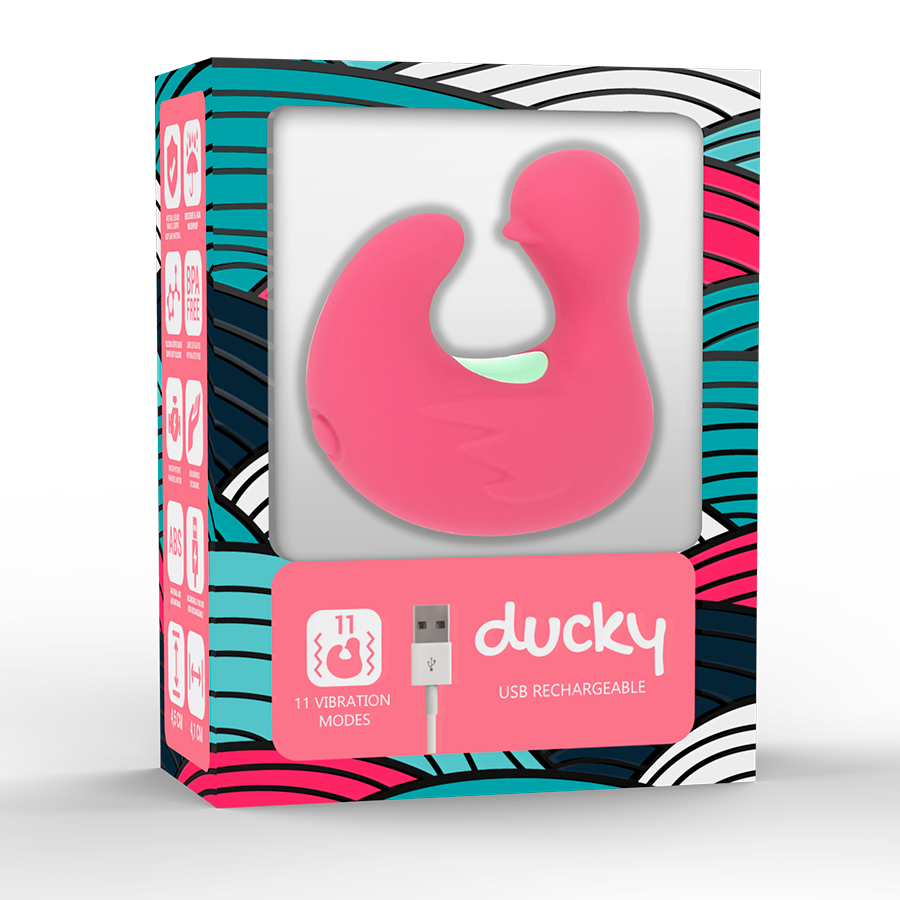 HAPPY LOKY - ESTIMULADOR DE DEDO DE SILICONA RECARGABLE DUCKYMANIA
