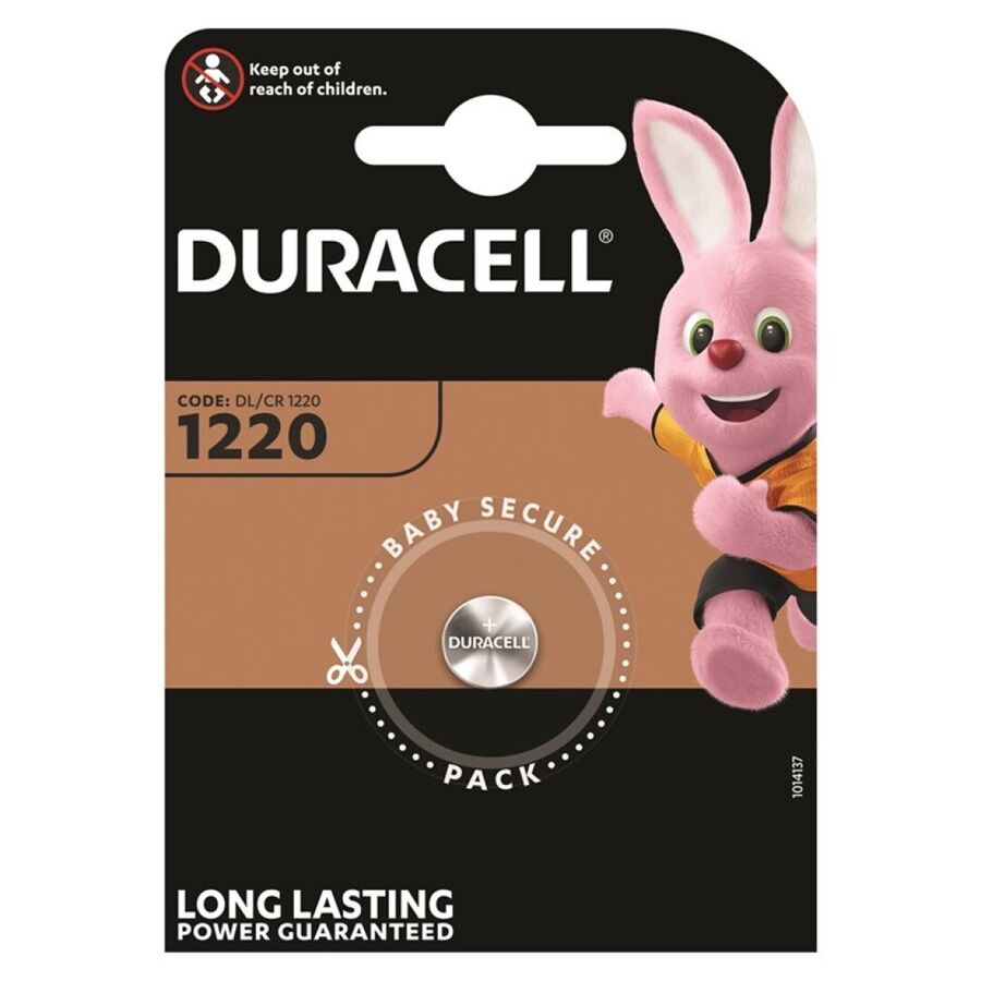 DURACELL - BATERÍA DE LITIO CR1220 3V 1 UNIDAD