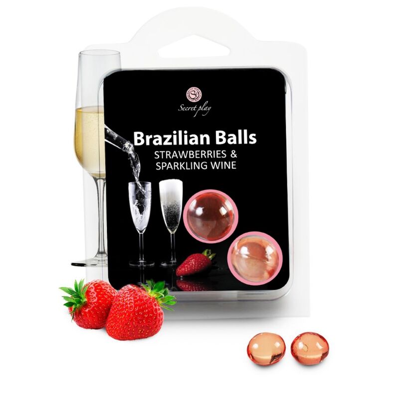 SECRETPLAY - SET DE BOLAS BRASILEÑAS DE FRESA Y CHAMPÁN