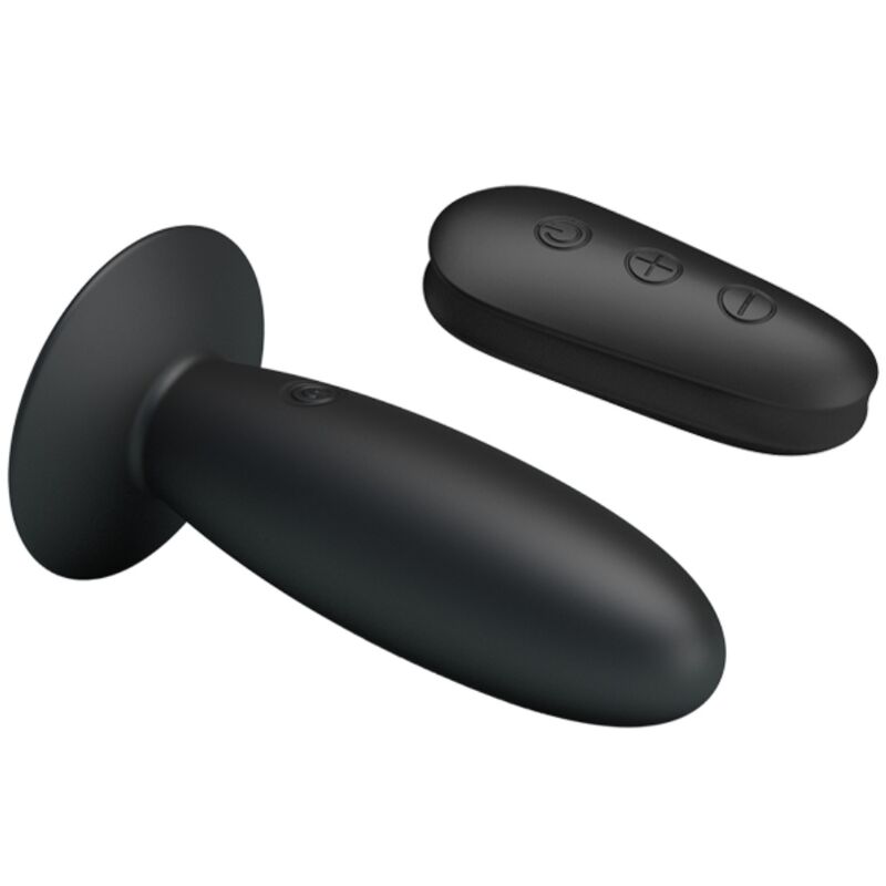 MR PLAY - PLUG ANAL NEGRO CON CONTROL REMOTO VIBRADOR