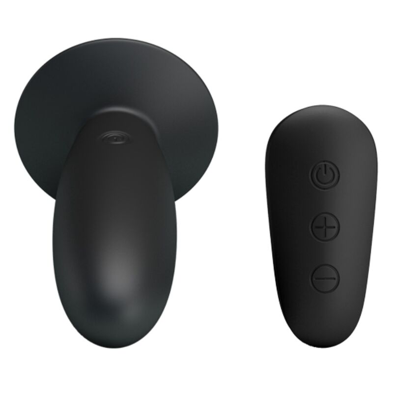 MR PLAY - PLUG ANAL NEGRO CON CONTROL REMOTO VIBRADOR