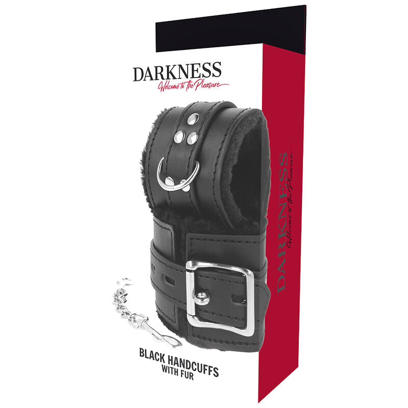DARKNESS - BDSM HANDCUFFS WITH BLACK LINING