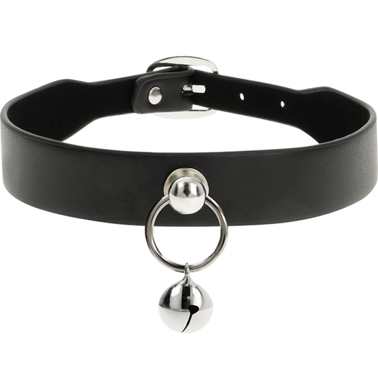 COQUETTE CHIC DESIRE - COLLAR DE CUERO VEGANO ACCESORIO DE MUJER SONAJERO/ARO