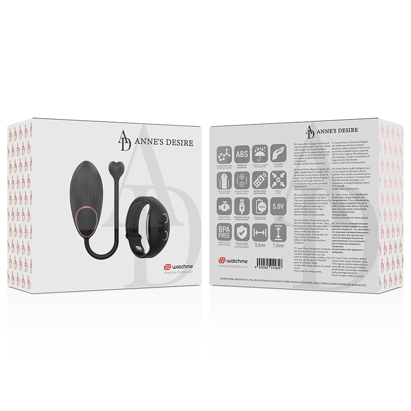 ANNE'S DESIRE - EGG TECHNOLOGY REMOTE CONTROL WATCHME BLACK