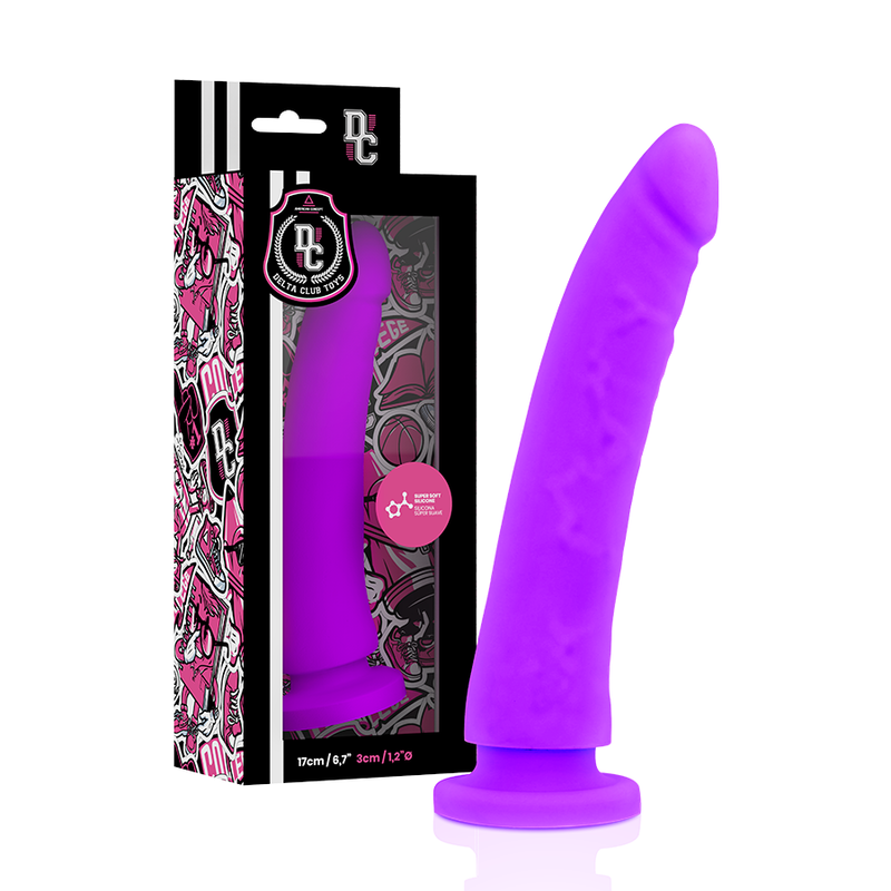 DELTA CLUB - ARNÉS DE JUGUETE + PENE DE SILICONA MORADO 17 CM -O- 3 CM