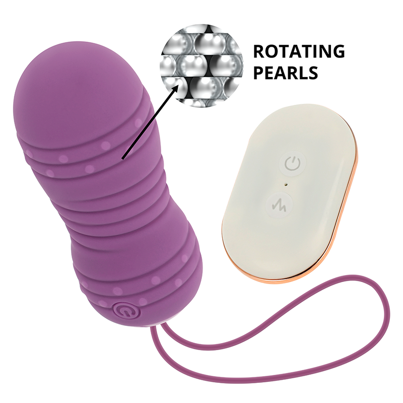 OHMAMA - HUEVO DE CONTROL REMOTO 7 MODOS DE ROTACIÓN PÚRPURA