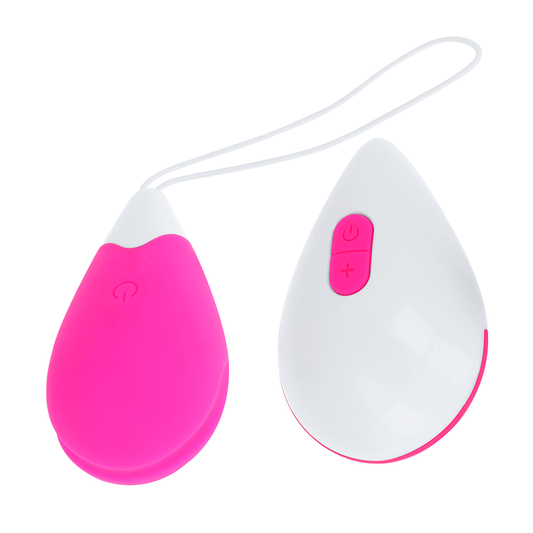 OHMAMA - HUEVO VIBRADOR DE 10 MODOS ROSA Y BLANCO