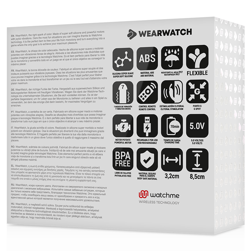 WEARWATCH - WATCHME AQUAMARINE/JET DUAL TECHNOLOGY VIBRATOR