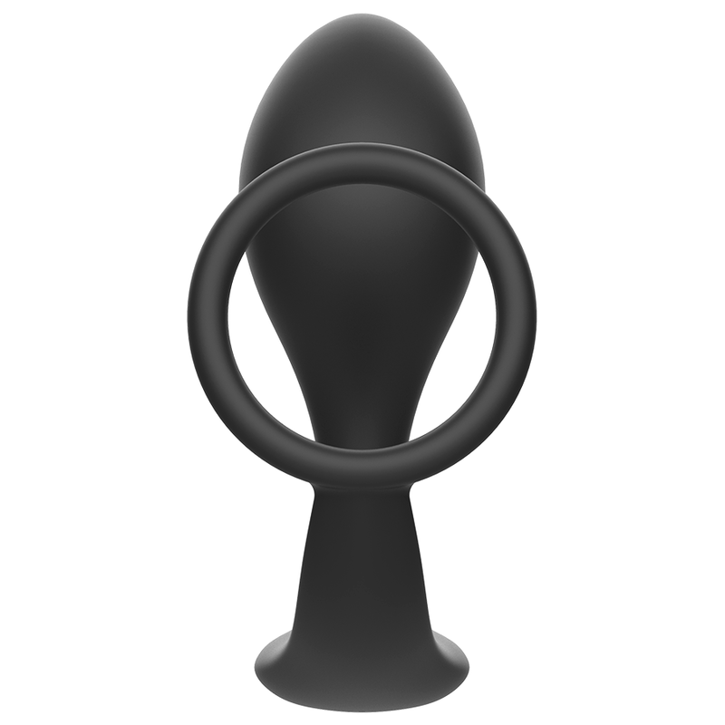 ADDICTED TOYS - BLACK SILICONE RING ANAL PLUG