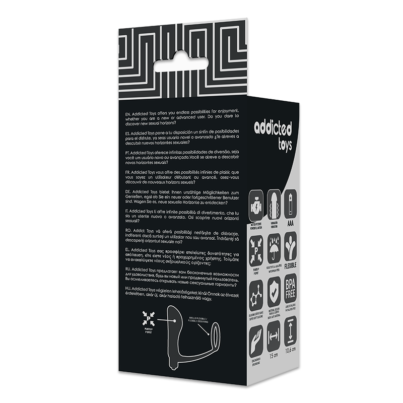 ADDICTED TOYS - PLUG ANAL VIBRADOR CON ANILLO PARA EL PENE