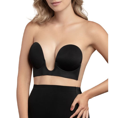 Bye-Bra - U-Shaped Strapless Bra Black Cup A