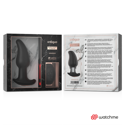 ANBIGUO - WATCHME REMOTE CONTROL ANAL PLUG VIBRATOR WITH AMADEUS PEARL ROTATION