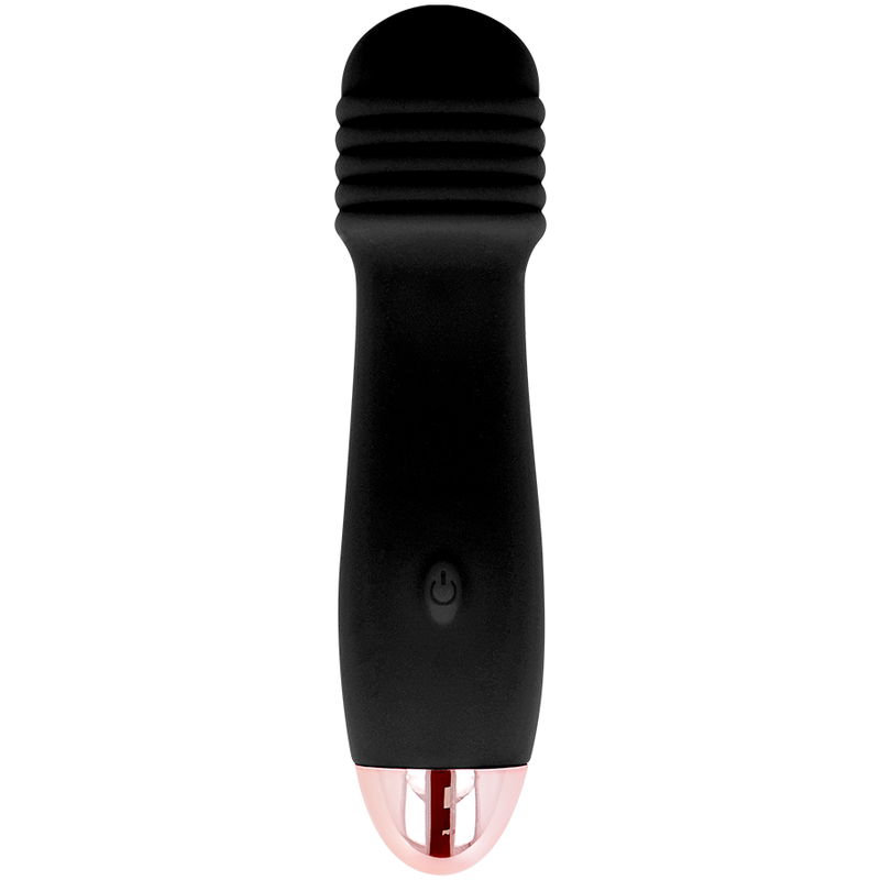 DOLCE VITA - BLACK THREE-SPEED RECHARGEABLE VIBRATOR 7 SPEED