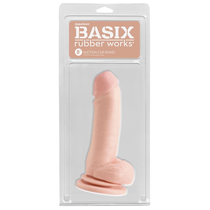 BASIX - PÊNIS DE GELEIA NATURAL COM ONDAS ESTIMULANTES 18 CM