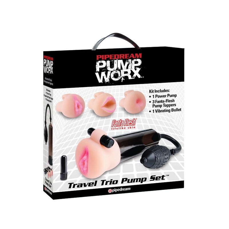 PUMP WORX - STIMULATING WAVE PUMP WITH MASTURBATOR 