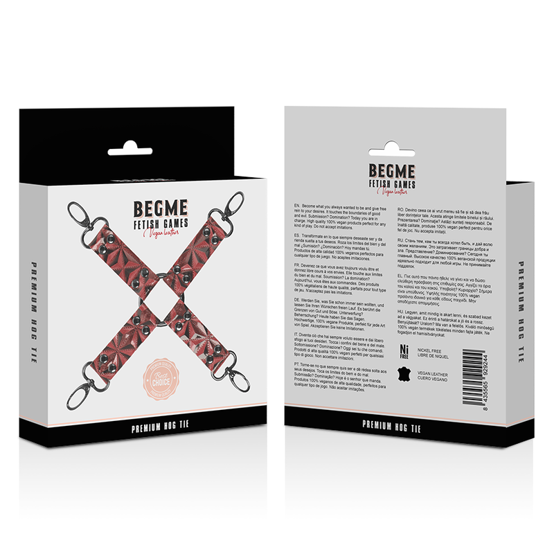 BEGME - PREMIUM RED EDITION VEGAN LEATHER PIG TIE