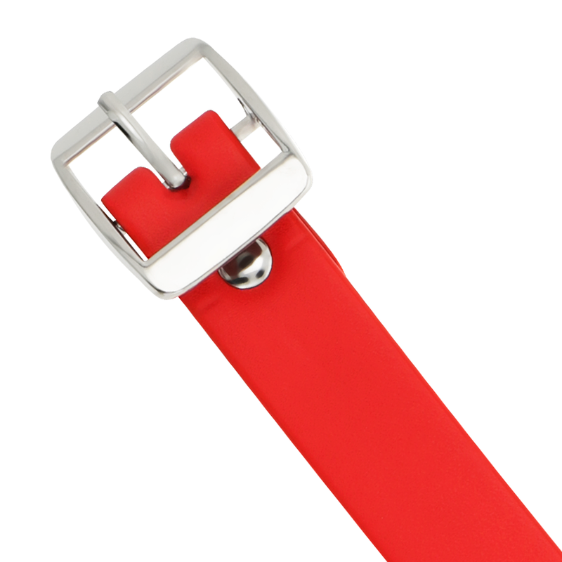 COQUETTE CHIC DESIRE - RED VEGAN LEATHER NECKLACE FETISH ACCESSORY FOR WOMEN