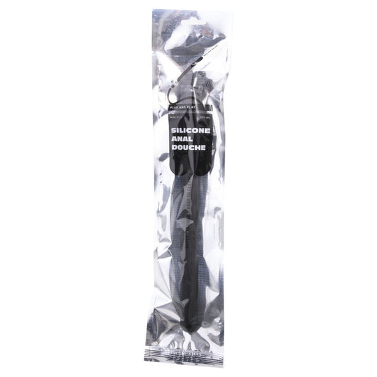ALL BLACK - 27 CM SILICONE FOLDING ANAL SHOWER