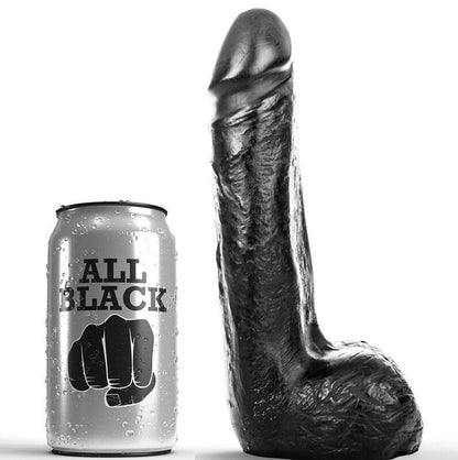 TODO NEGRO - DILDO REALISTA NEGRO SUAVE DE 20 CM