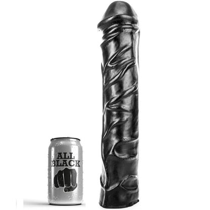 TODO NEGRO - DILDO GIGANTE DE PUÑO SUAVE DE 32 CM