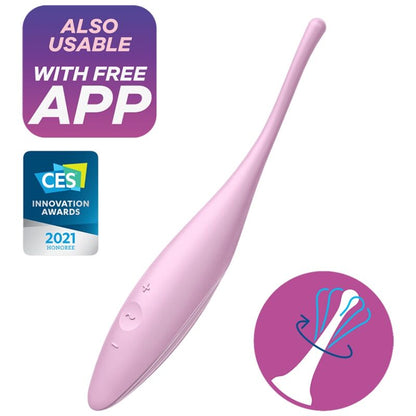 SATISFYER - VIBRATOR TWIRLING JOY CLIT TIP PINK