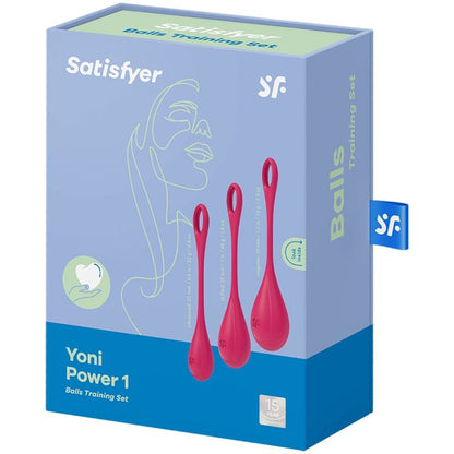 SATISFYER - YONI POWER TRAINING SET 1 RED