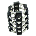 Ohmama Fetish - Jaula para Pene con Anillos de Metal y Alas de Cuero