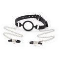 Ohmama Fetish - Ring Gag Com Correntes E Grampos De Bico
