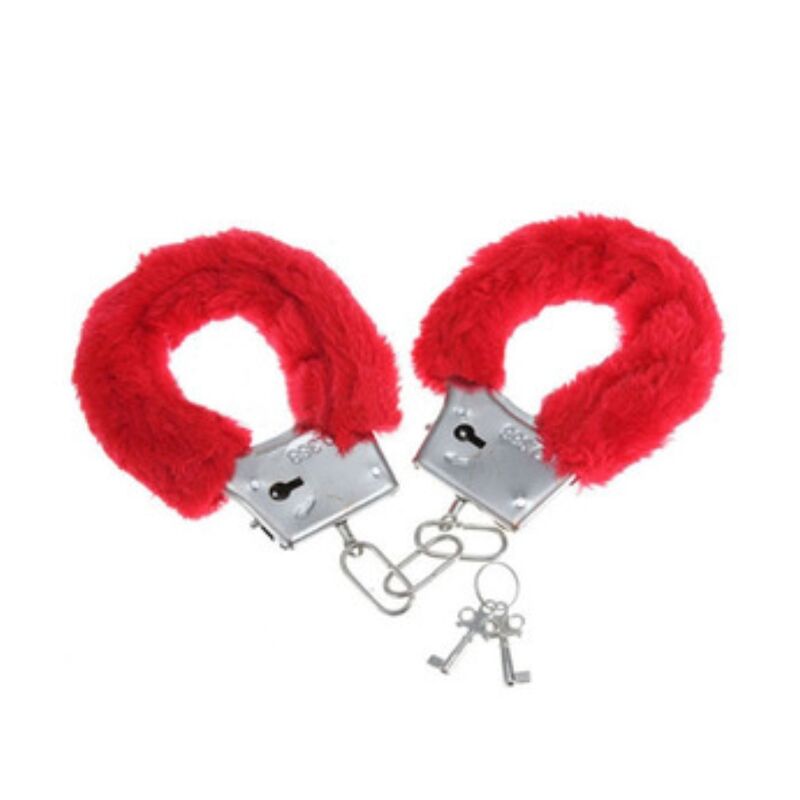 SPICY DIABLO - RED PLEASURE FURRY HANDCUFFS
