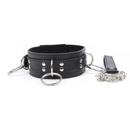 OHMAMA FETISH - COLLAR DE SUMISIÓN CON 3 ANILLAS