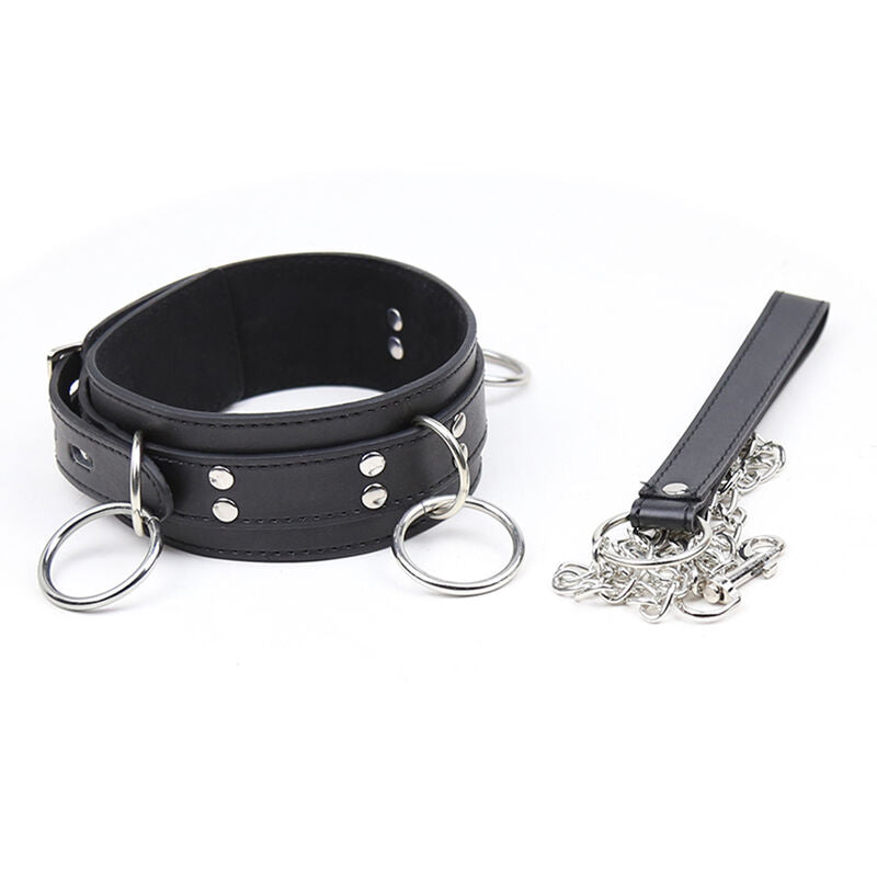 OHMAMA FETISH - COLLAR DE SUMISIÓN CON 3 ANILLAS