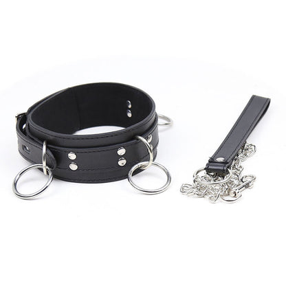 OHMAMA FETISH - COLLAR DE SUMISIÓN CON 3 ANILLAS