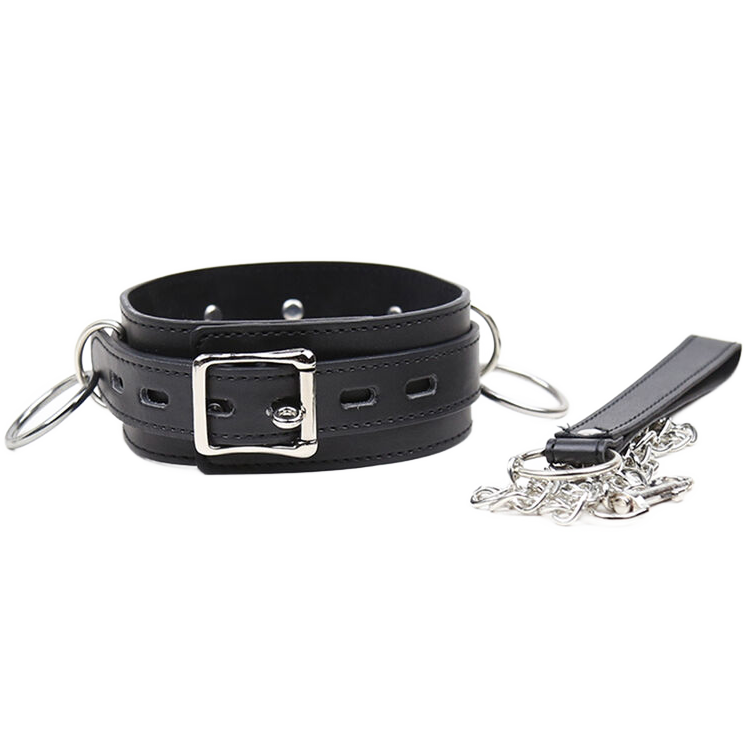 OHMAMA FETISH - COLLAR DE SUMISIÓN CON 3 ANILLAS