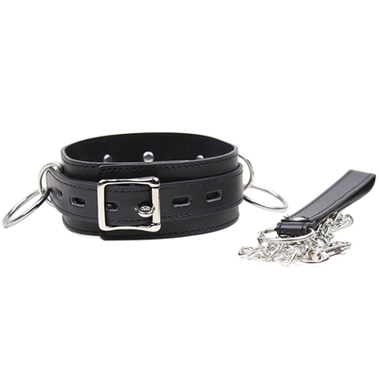 OHMAMA FETISH - COLLAR DE SUMISIÓN CON 3 ANILLAS