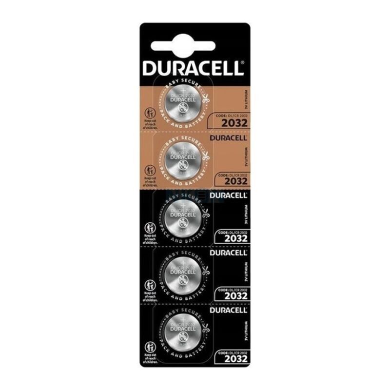 DURACELL - CR2032 3V LITHIUM BATTERY 5 UNITS