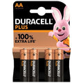 Duracell - Plus Power 100 Bateria Alcalina Aa Lr6 4 Unidade